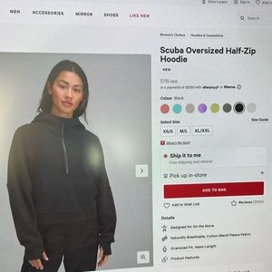 Lululemon scuba oversized half-zip hoodie XS/S